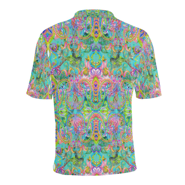 Celia Polo shirt Men's All Over Print Polo Shirt (Model T55)