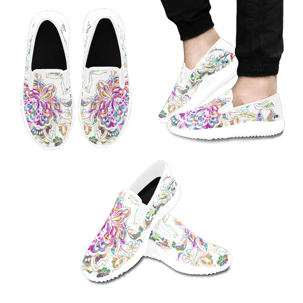 Delight Womens Slip-ons Orion Slip-on Women's Canvas Sneakers (Model 042)