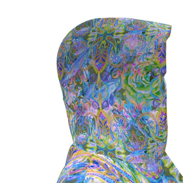 DEMURE BLEU Hooded Rain Jacket