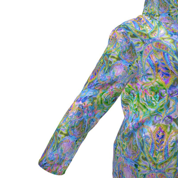 DEMURE BLEU Hooded Rain Jacket