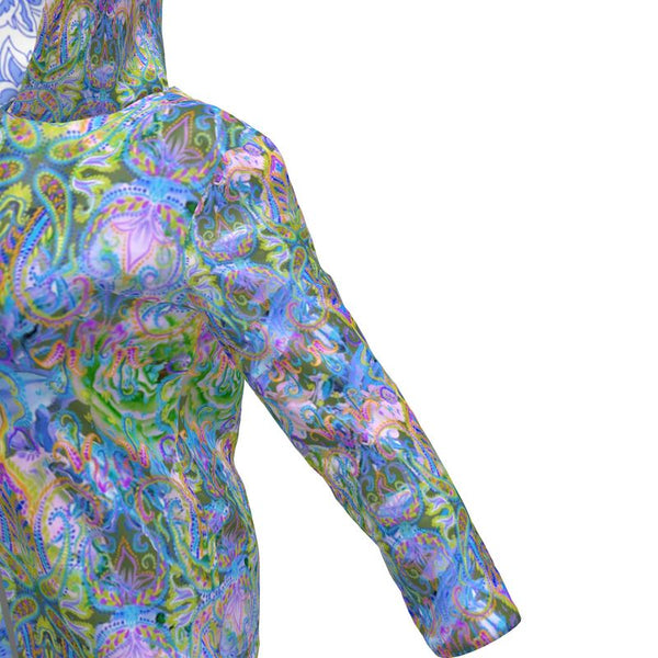 DEMURE BLEU Hooded Rain Jacket