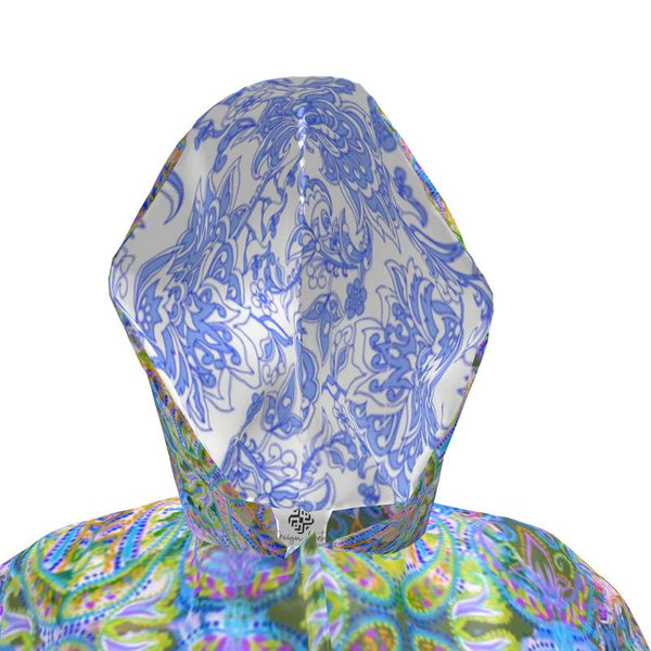 DEMURE BLEU Hooded Rain Jacket