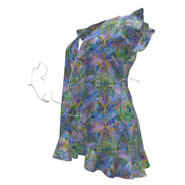 DEMURE BLEU Tea Dress