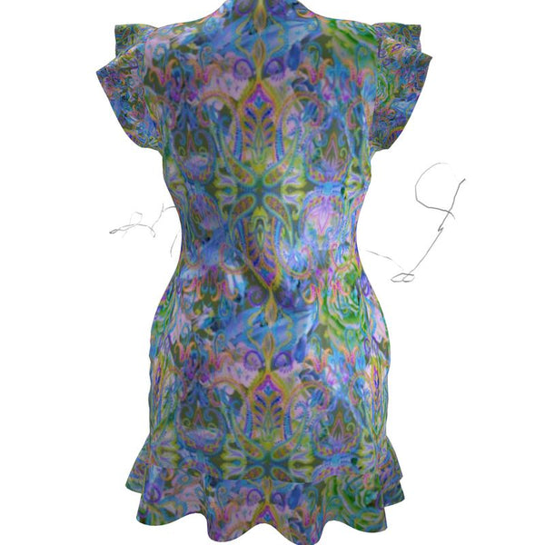 DEMURE BLEU Tea Dress