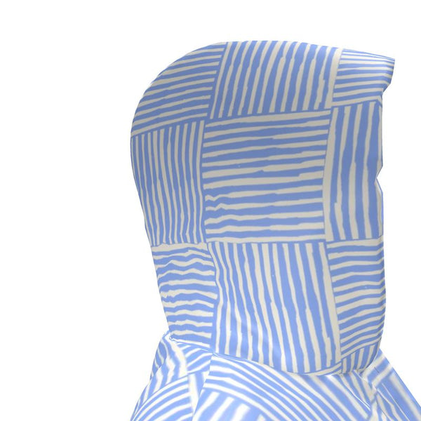 Sketchy Stripe Rain Jacket in Cornflower