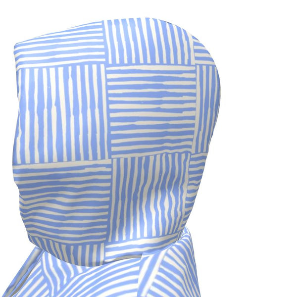 Sketchy Stripe Rain Jacket in Cornflower