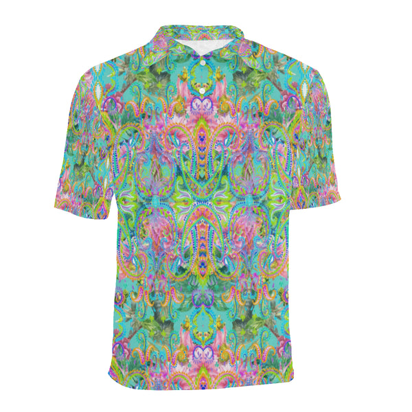 Celia Polo shirt Men's All Over Print Polo Shirt (Model T55)