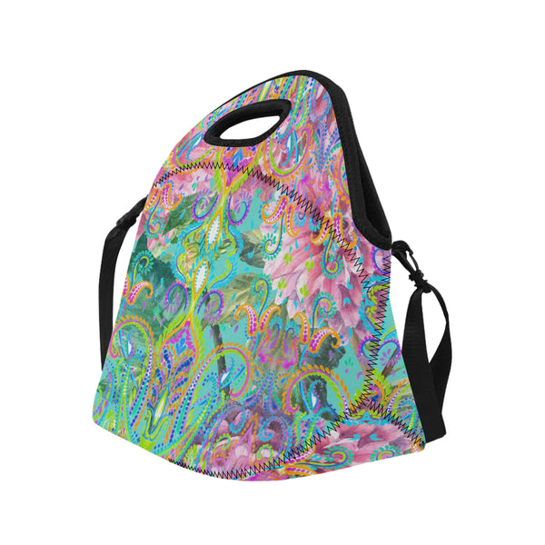 Resort Collection 2020 "Celia"  Neoprene Lunch Bag Neoprene Lunch Bag/Large (Model 1669)