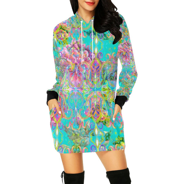 CELIA Hooded mini sweatshirt dress