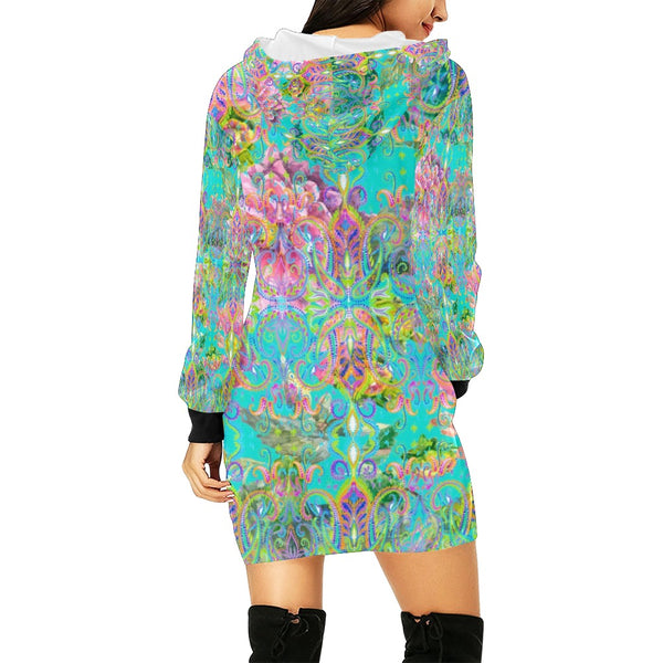 CELIA Hooded mini sweatshirt dress