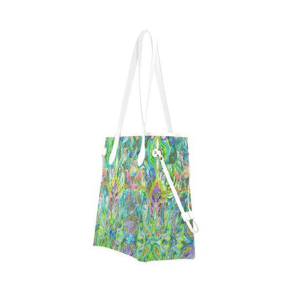 DEMURE  White Handled Tote