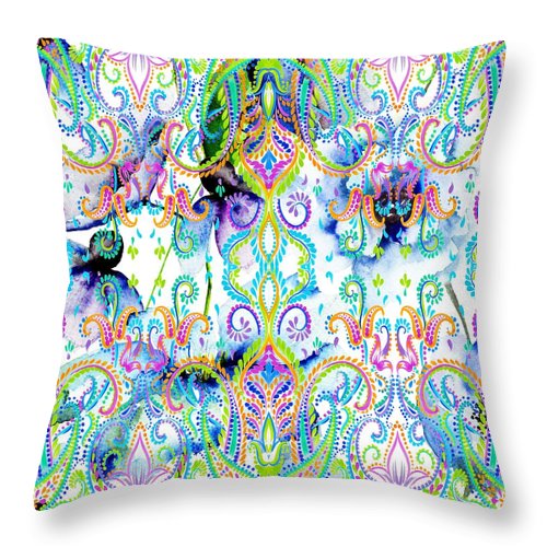 Colorful - Spring Rain - Throw Pillow