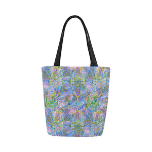 Demure Bleu Mini Tote Canvas Tote Bag (Model 1657)