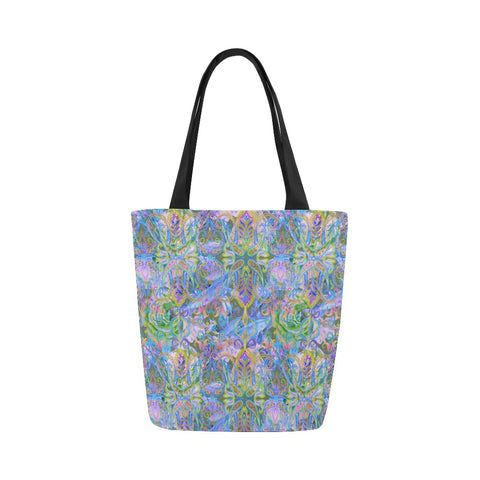 Demure Bleu Mini Tote Canvas Tote Bag (Model 1657)