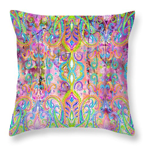 Colorful - Pink Grapefruit - Throw Pillow