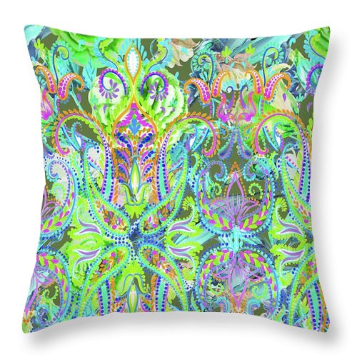 Colorful - Demure - Throw Pillow