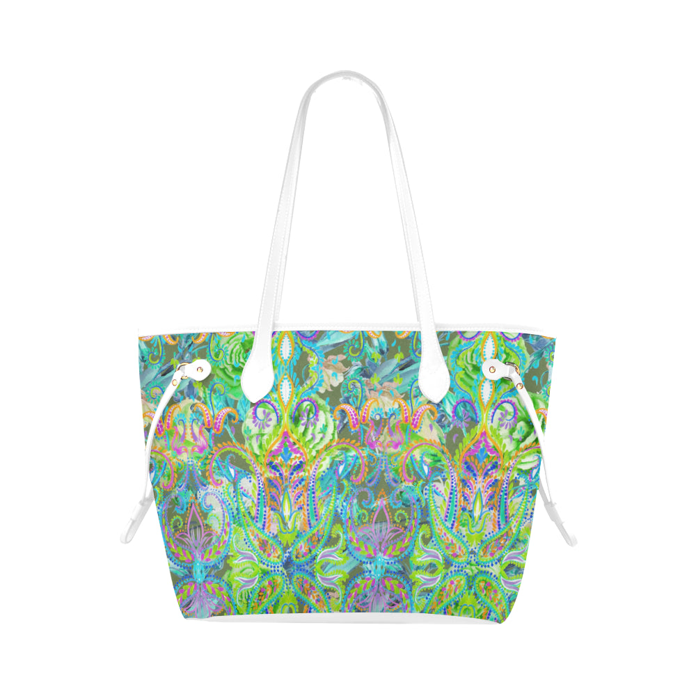 DEMURE  White Handled Tote