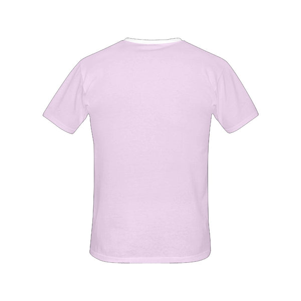 Demure Bleu T Shirt Pink All Over Print T-Shirt for Women (USA Size) (Model T40)
