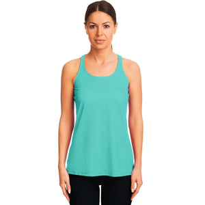 Celia Teal Flowy Racerback Tank