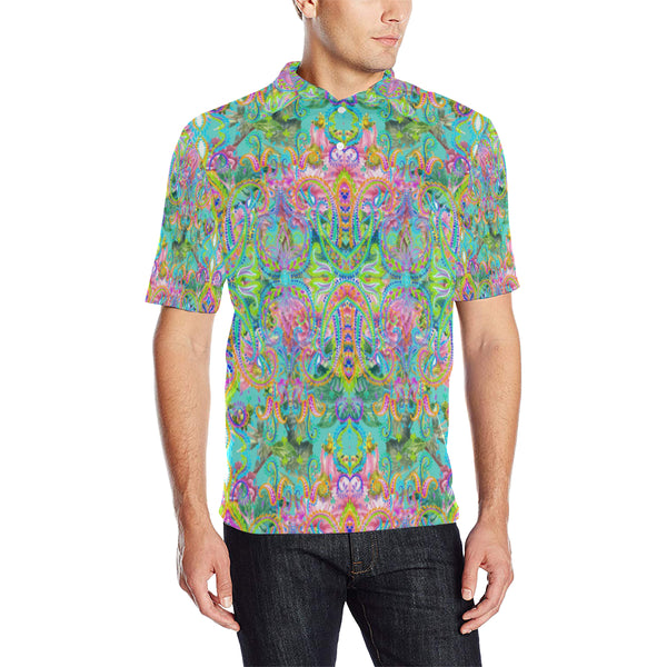 Celia Polo shirt Men's All Over Print Polo Shirt (Model T55)