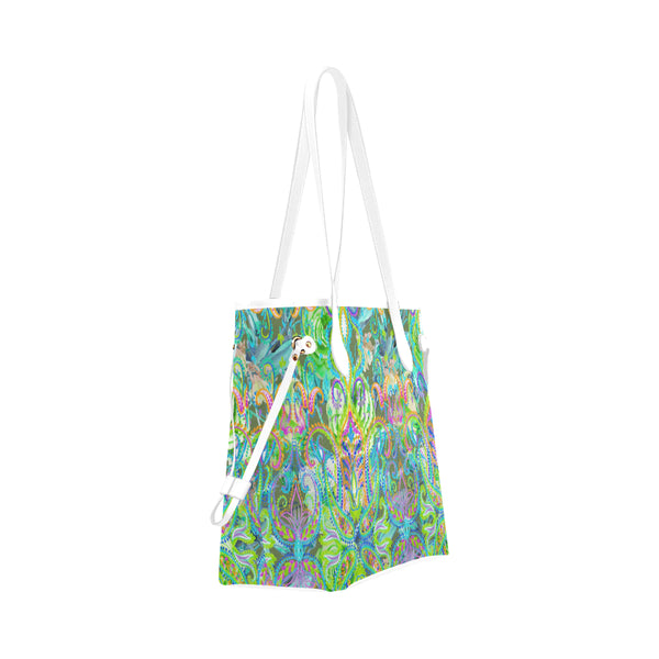 DEMURE  White Handled Tote