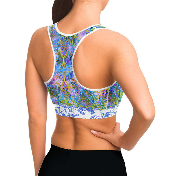 DEMURE BLEU and CORNFLOWER Sports Bra