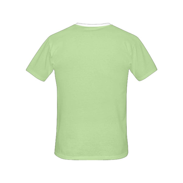 Demure Bleu T Shirt Green All Over Print T-Shirt for Women (USA Size) (Model T40)