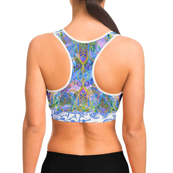 DEMURE BLEU and CORNFLOWER Sports Bra