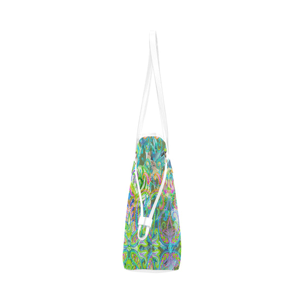 DEMURE  White Handled Tote