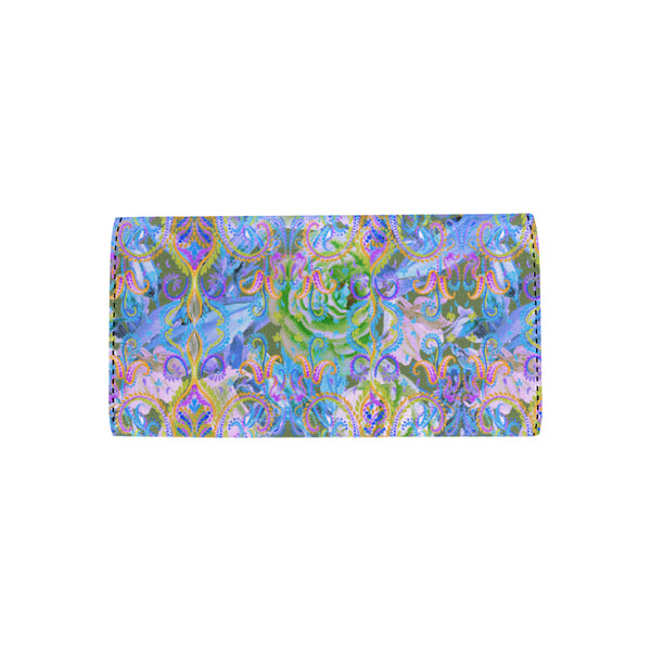 Demure_Bleu TriFold Wallet Women's Trifold Wallet (Model 1708)