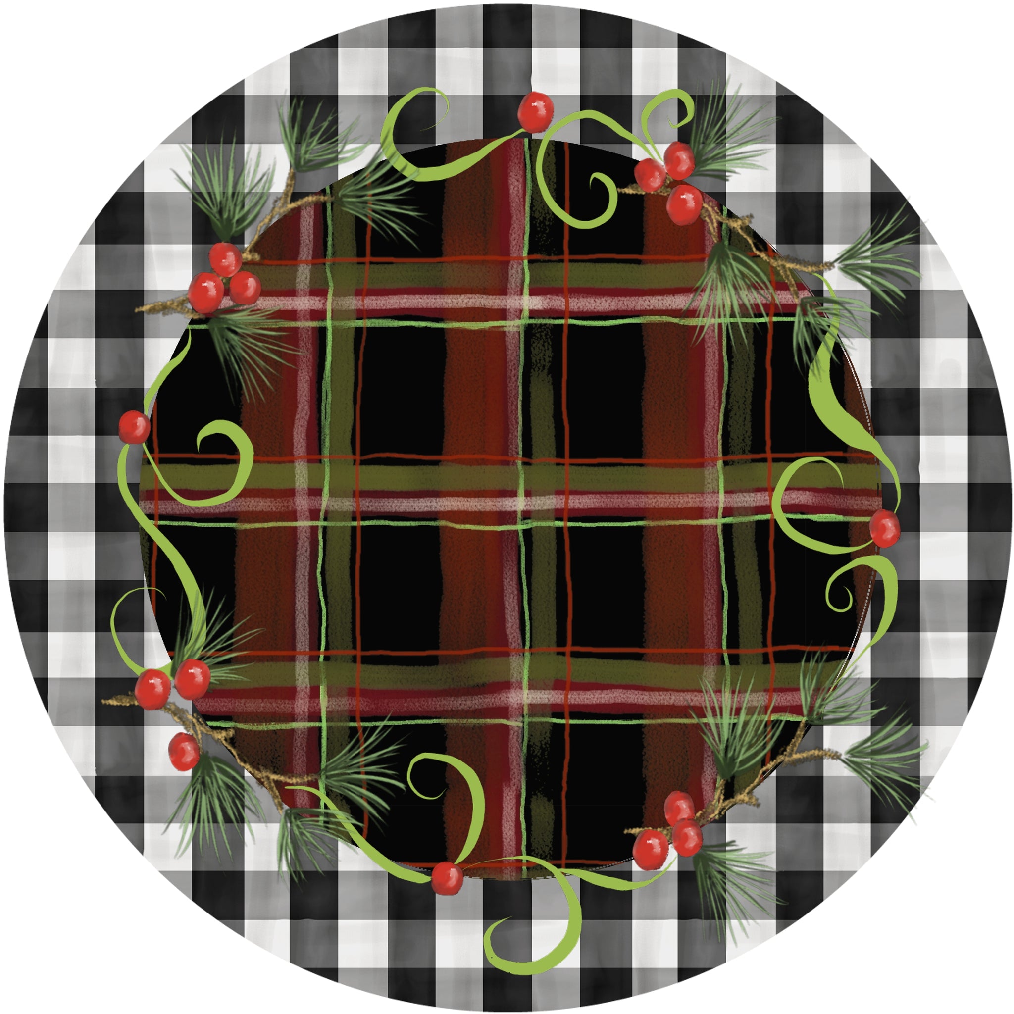 Holiday Splendor- Rustic Plaid on Buffalo Check