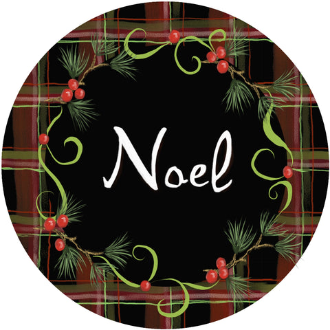 Holiday Splendor- Plaid Noel on Black