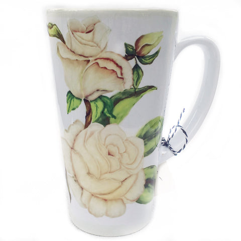 Latte Mug- White Rose