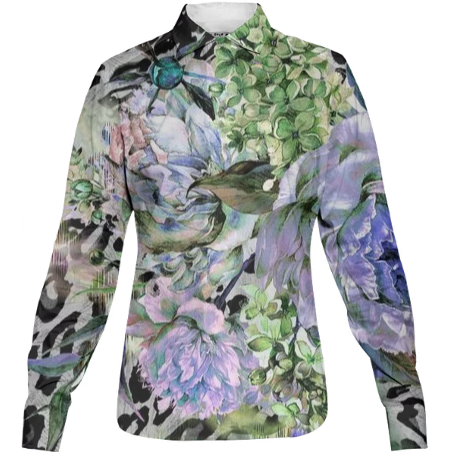 Patricia Brubaker "Wild Amethyst" Women's Classic Buttondown Shirt
