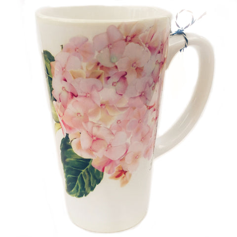 Latte Mug- Summer Blooms- Hydrangea Pink