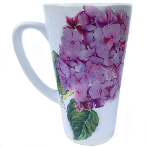 Latte Mug- Summer Blooms- Hydrangea Purple