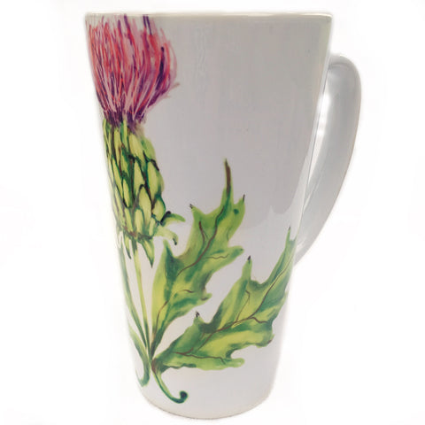 Latte Mug- Summer Blooms- Thistle