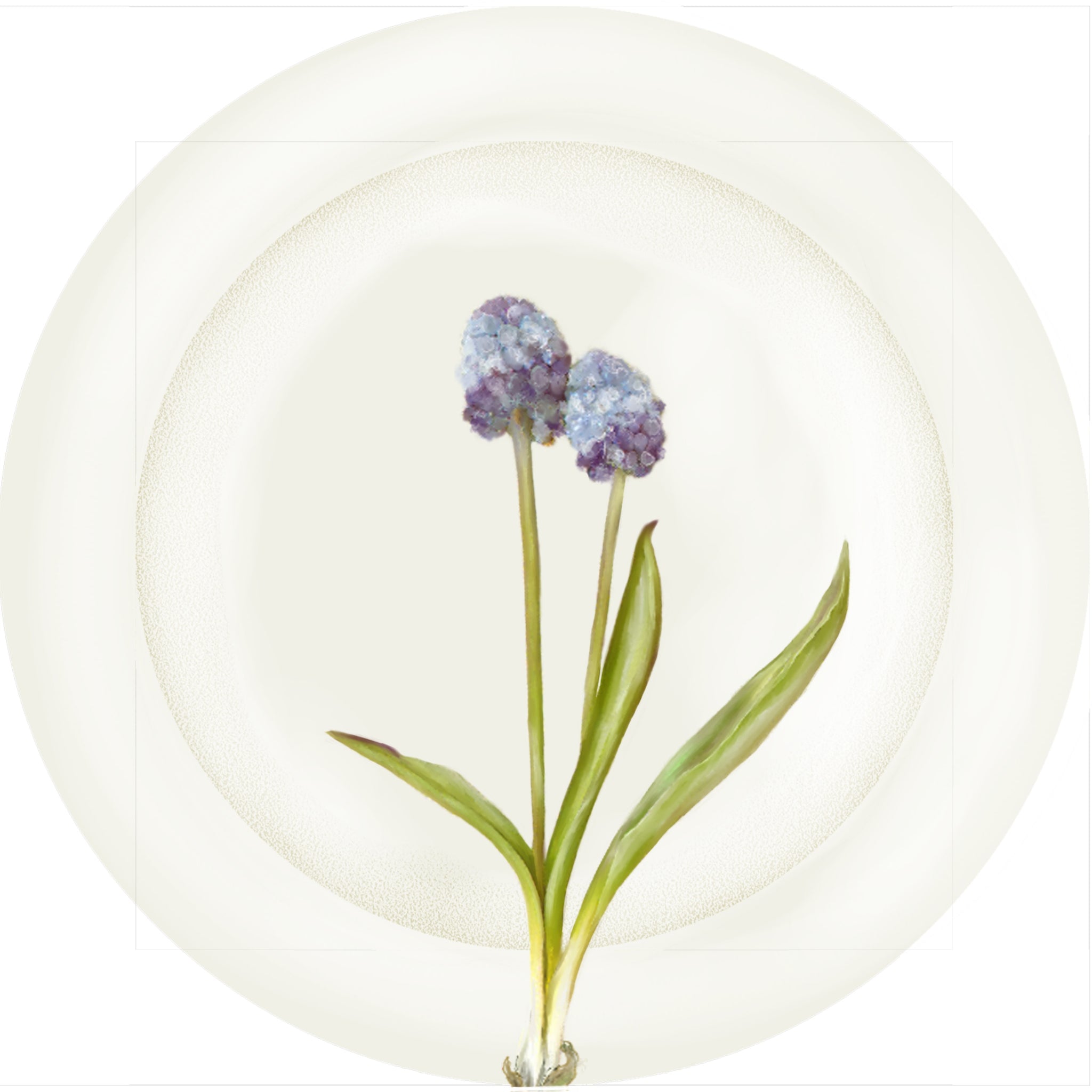 Summer Blooms - Blue Mini Globe 10" Dinner Plate