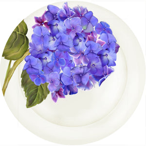 Summer Blooms - Hydrangea Blue - 10" Dinner Plate