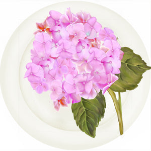 Summer Blooms - Hydrangea Pink - 10" Dinner Plate