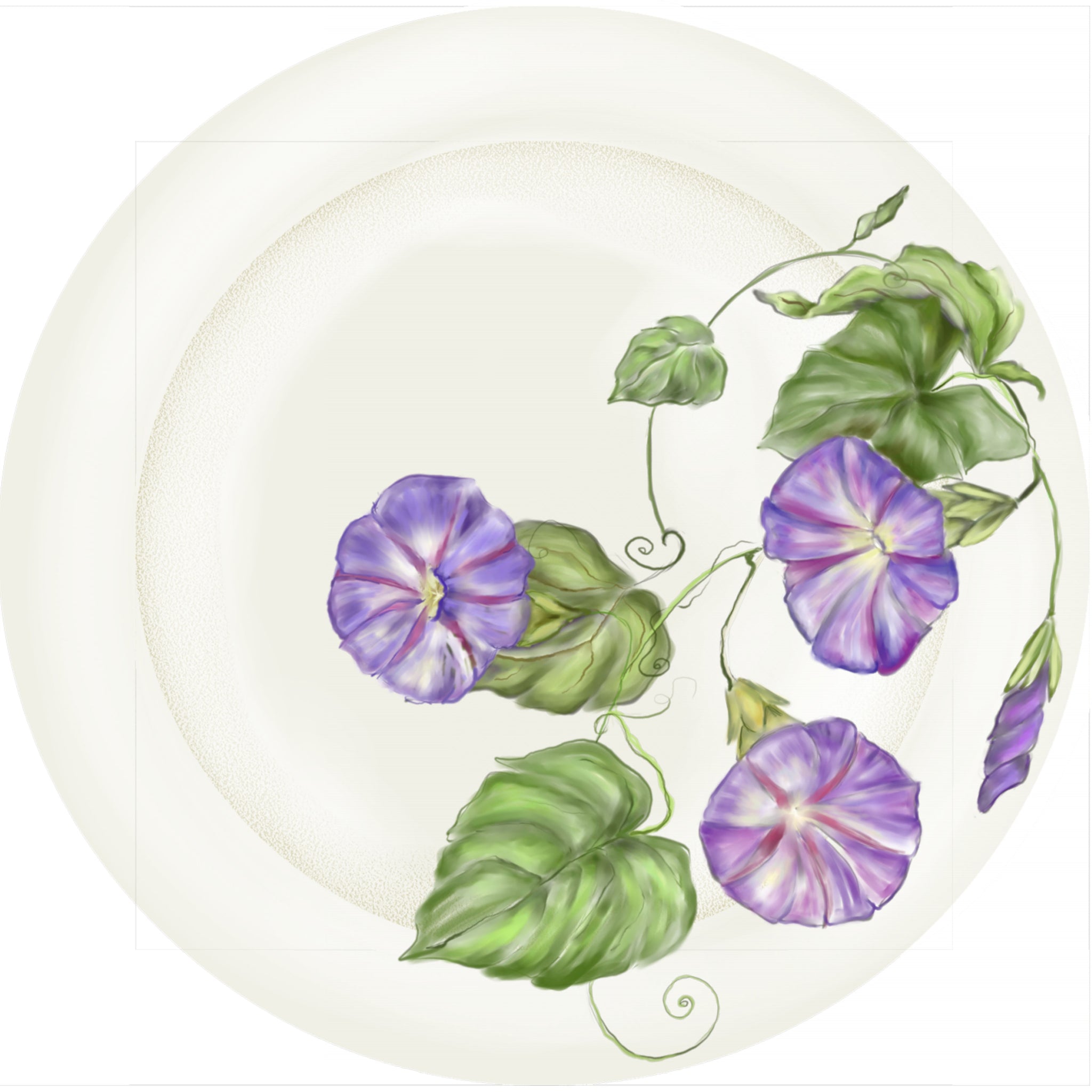 Summer Blooms - Morning Glory -10" Dinner Plate