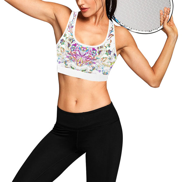 Delight Sports Bra Women's All Over Print Sports Bra (Model T52)