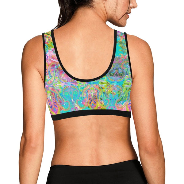 Celia Sports Bra Women's All Over Print Sports Bra (Model T52)