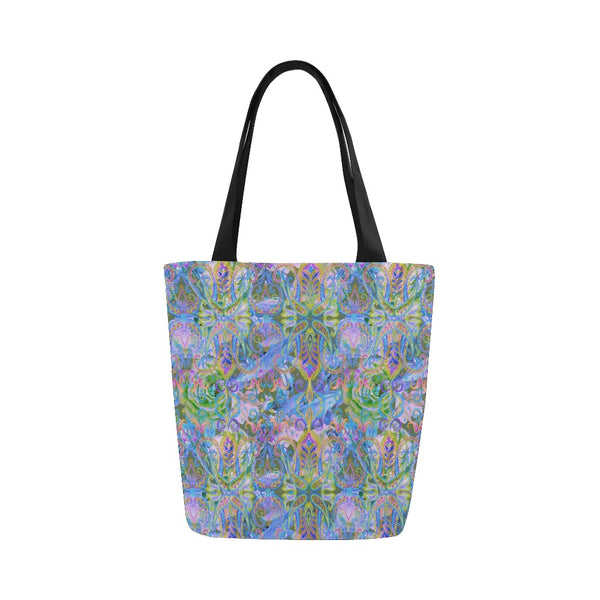 Demure Bleu Mini Tote Canvas Tote Bag (Model 1657)