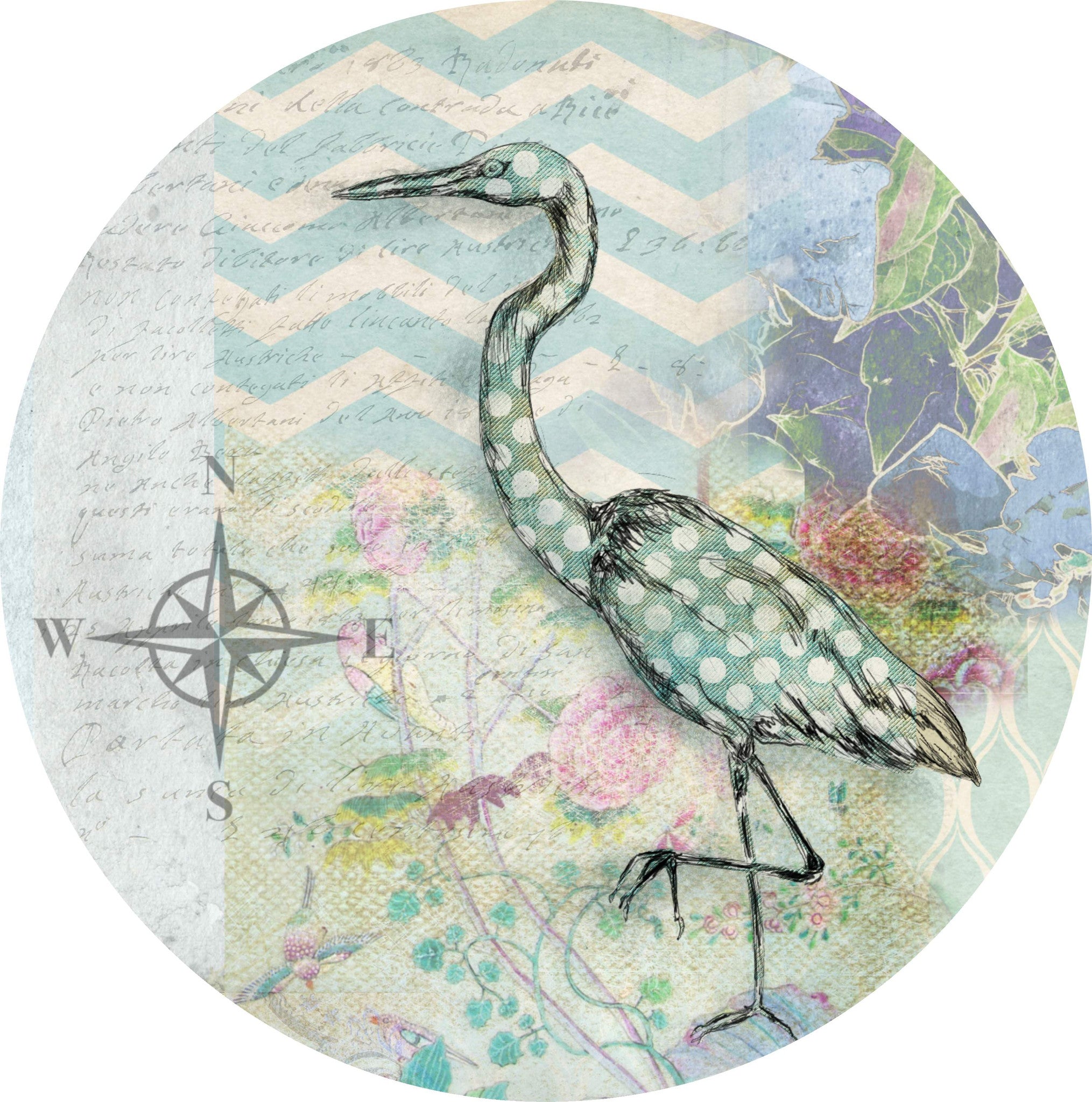 By The Sea Egret - 10" Dinner Plate