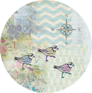 By The Sea Plover 3- 10" Dinner Plate