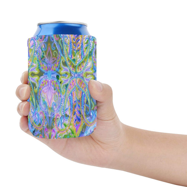 Demure Bleu Can Cover Neoprene Can Cooler 4" x 2.7" dia.