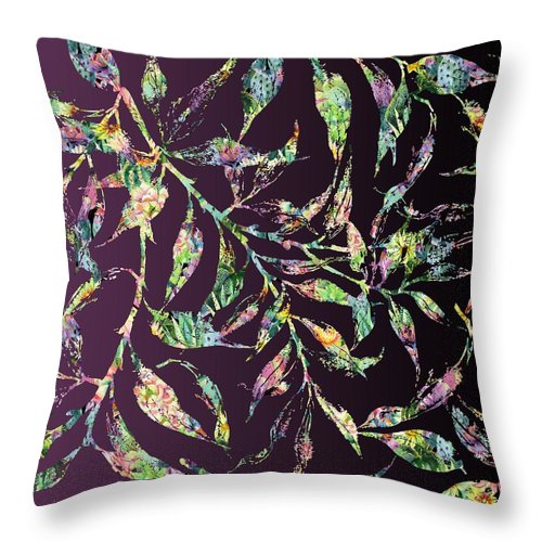 Fern - Eggplant - Throw Pillow
