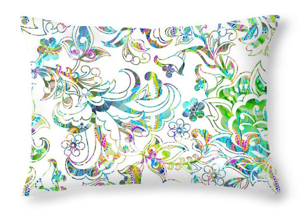 Lace - Wild Emerald - Throw Pillow