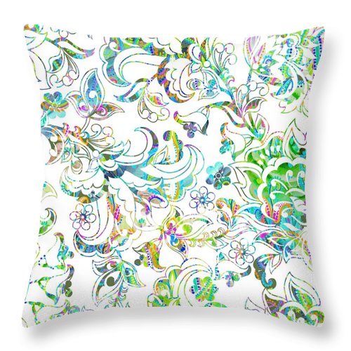 Lace - Wild Emerald - Throw Pillow